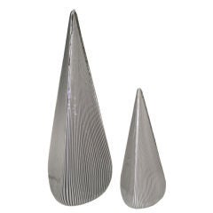 Pair of Venini Obelisk Table Lamps