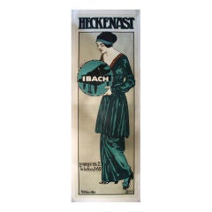 Vintage "Heckanast, Ibach" Advertising Poster by Ceza Farago