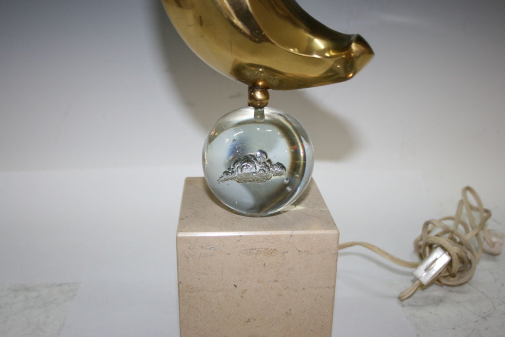  Fantastic Signed Philippe Jean Sculptural Table Lamp In Excellent Condition For Sale In Mount Penn, PA