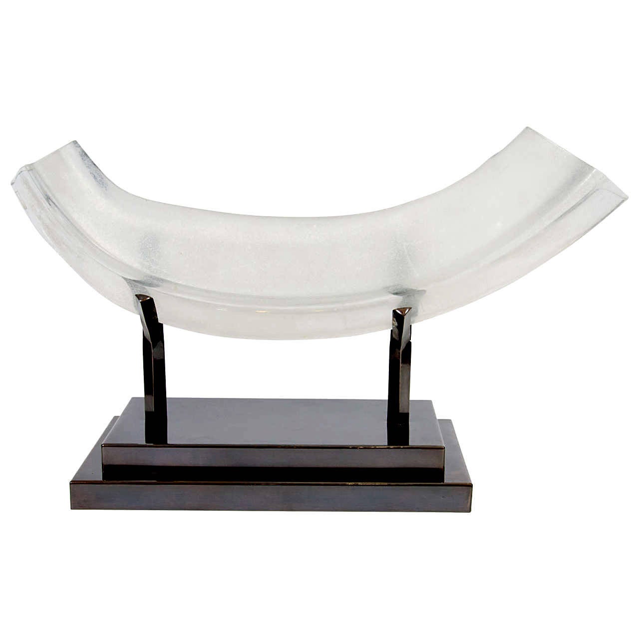 A Modern Glass Sculpture Attributed to Dorothe van Driel