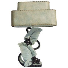 Used Miami Art Deco Floral Form Table Lamp