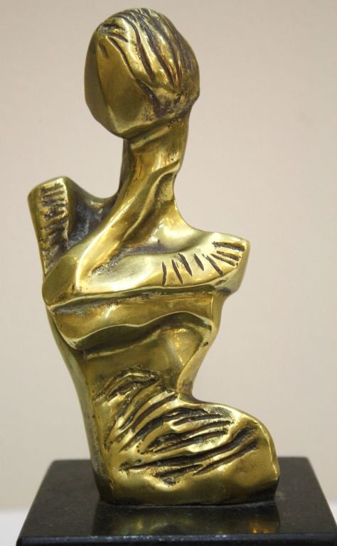 Bronze Vintage Abstract Figural Sculpture by Heloisa Dolabella