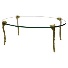 P.E Guerin Gilt Bronze and Plate Glass Coffee Table