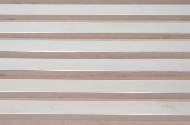 Mid-20th Century Mid Century Slatted Bench or Table by Milo Baughman in Chromed Steel