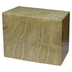 Stone and Resin Side Table/Cube Signed Muller's
