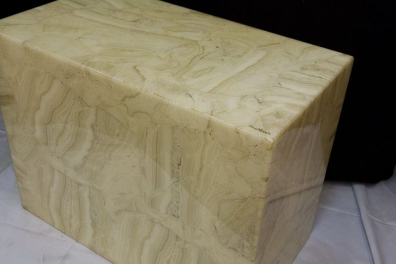 Stone and Resin Side Table/Cube Signed Muller's