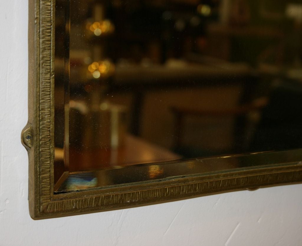 Art Deco Bronze Mirror By Marcel Bergue