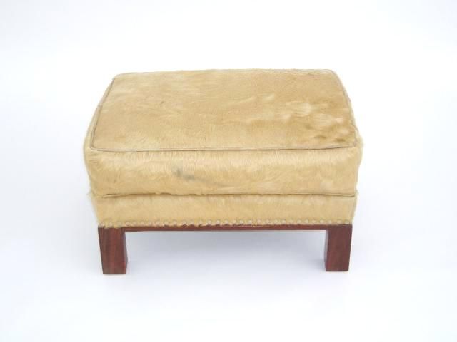 Art Deco Ottoman in Cow Hide - Once Owned by Martha Graham