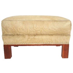 Art Deco Ottoman in Cow Hide - Once Owned by Martha Graham
