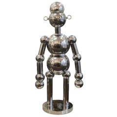 Vintage Articulated Chrome Robot Lamp by Torino Designs