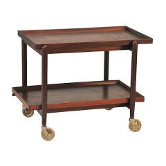 Mid-Century "Convertible" Rosewood Trolley by Poul Hundevad
