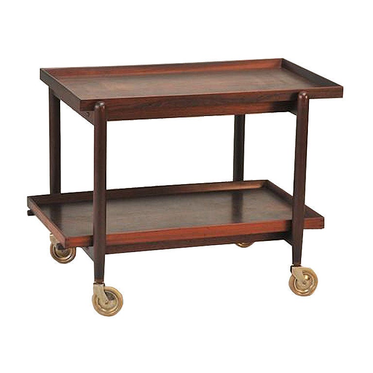 Mid-Century "Convertible" Rosewood Trolley by Poul Hundevad