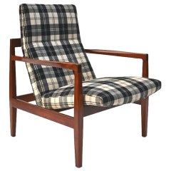 Mid Century Walnut Lounge Chair by Jens Risom