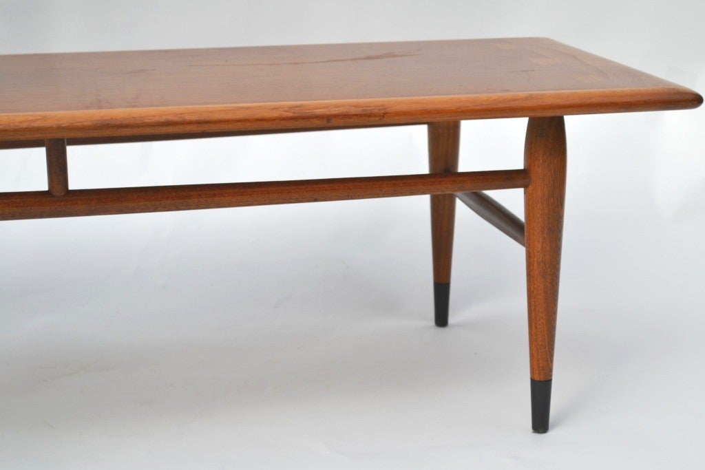 American Mid Century Walnut Coffee or Cocktail Table by Lane