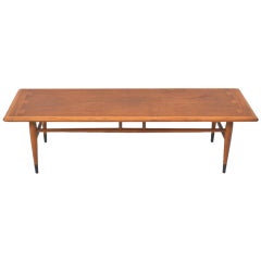 Mid Century Walnut Coffee or Cocktail Table by Lane