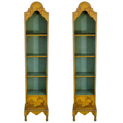Vintage Pair of Hand-Painted Chinoiserie Étagères