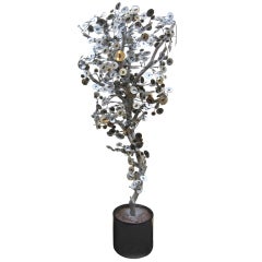 Mid Century Silver "Tree" Sculpture by Curtis Jere