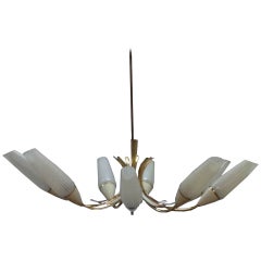 Mid-Century Chandelier with Tulip Shades
