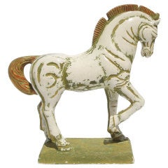 Mid-Century Italian Majolica Tang-Style Horse Sculpture