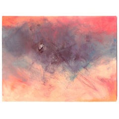"Smokey Orange" Abstract Oil on Canvas by Jean Sampson 4