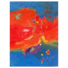 "Topsy Turvey" Abstract Oil on Canvas by Jean Sampson 7