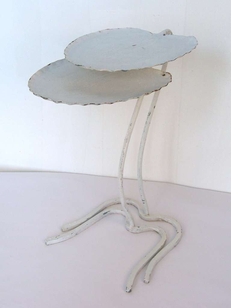 Mid-Century Set of Two Lily Pad Nesting Tables by John Salterini