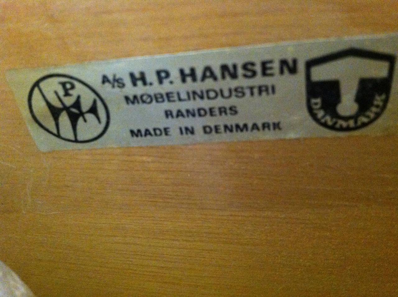 20th Century Midcentury Arne Vodder for H.P. Hansen Teak Credenza and Glass Front Cabinet Top