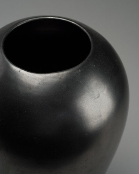 American Mid-Century Haeger Ceramic Vase with Grey Metallic Glaze