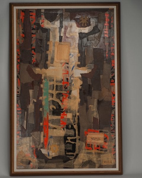 Mixed Media Abstract by Leonard Maurer; Signed and Dated 1962