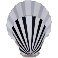 Vintage Black and White Acrylic Fan Lamp by Luminaire