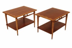 Pair of Mid Century Two-Tier Side Tables by Lane