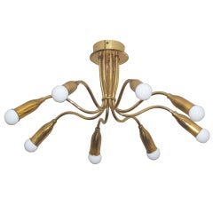 Vintage Mid Century 8-arm Chandelier by Angelo Lelli for Arredoluce