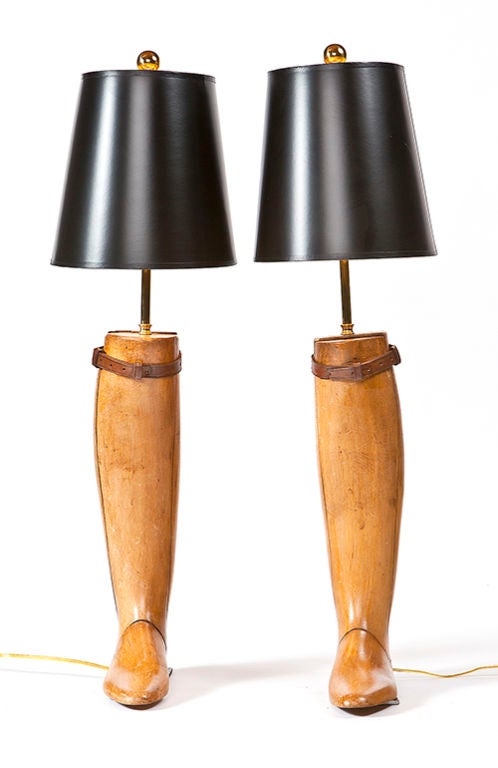 Pair of Boot Tree Table Lamps
