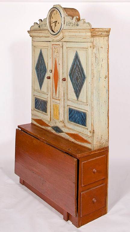 Swedish Gustavian Clock Cupboard