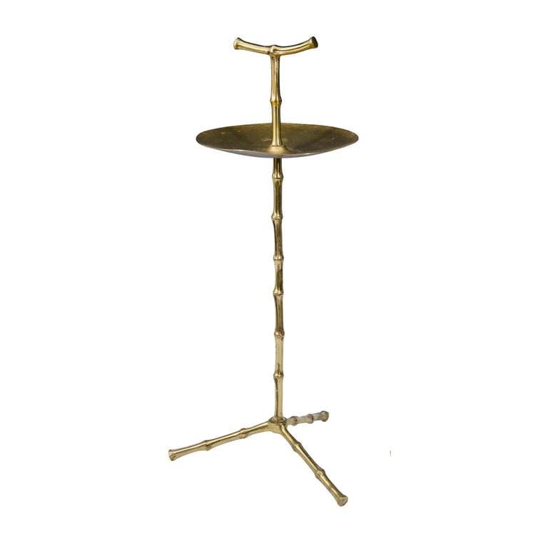 Mid-Century Brass Faux Bamboo Stand by Maison Bagues, France, 1960s 1