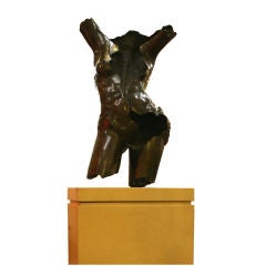 Bronze Nude on Rotating Pedestal by Margulies