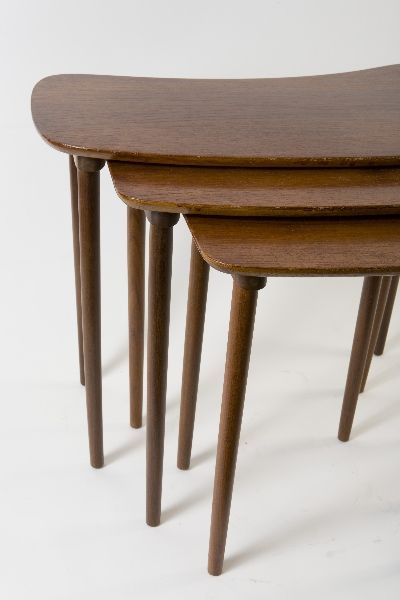 Set of Three Danish Modern Nesting Tables