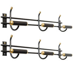 Midcentury Pair of Rare Wall Mounted Coat Racks 8