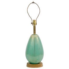 A Midcentury Green Murano Glass Lamp by Flavio Poli for Seguso 12
