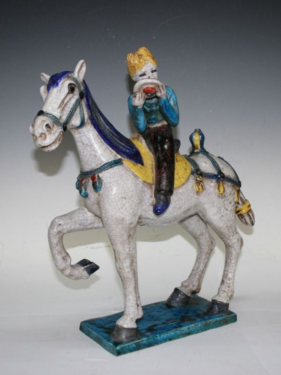 Very Rare Fantoni Ceramic Figure In Excellent Condition For Sale In Mount Penn, PA