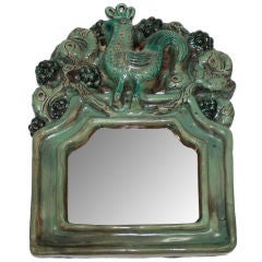 Decorative Ceramic Mirror by Georges Jouve