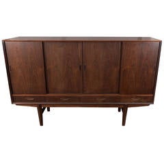 Danish Mid-Century Modern Rosewood Credenza and Bar Cabinet
