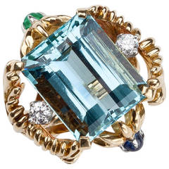 Vintage Tiffany & Co. Jean Schlumberger Aquamarine Ring
