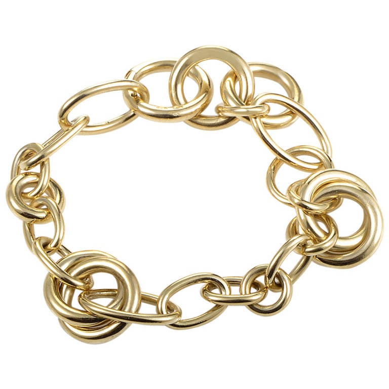Pomellato Lucciole Yellow Gold Round Link Bracelet