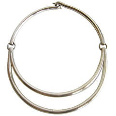Puig Doria Sterling Silver Double Collar Necklace
