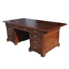 Vintage Burl Victorian Style Desk