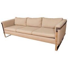 Selig Midcentury Sofa with Chrome Plate Frame