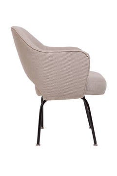 Single Executive Armchair Attributed to Saarinen in Patterned Linen