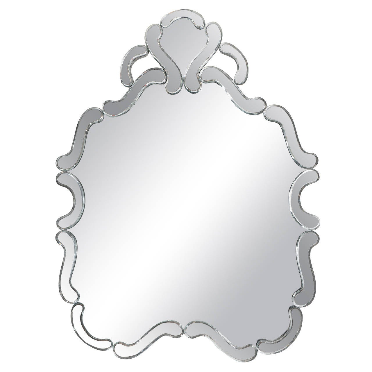 Italian Midcentury Decorative Wall Mirror at 1stDibs
