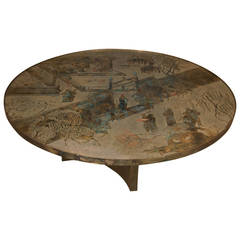 Philip & Kelvin LaVerne 'Chan' Coffee Table in Patinated Bronze and Pewter